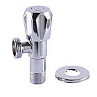 Кран вентильний кутовий Professional 1/2″X3/4″ NV-QP999, фото 5