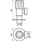 Кран вентильний кутовий Professional 1/2″X3/4″ NV-QP999, фото 6