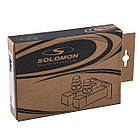 Набір Кран напівобертовий кутовий з американкою SOLOMON LUX 1/2″ CUBE BLACK 8888 (1уп), фото 8