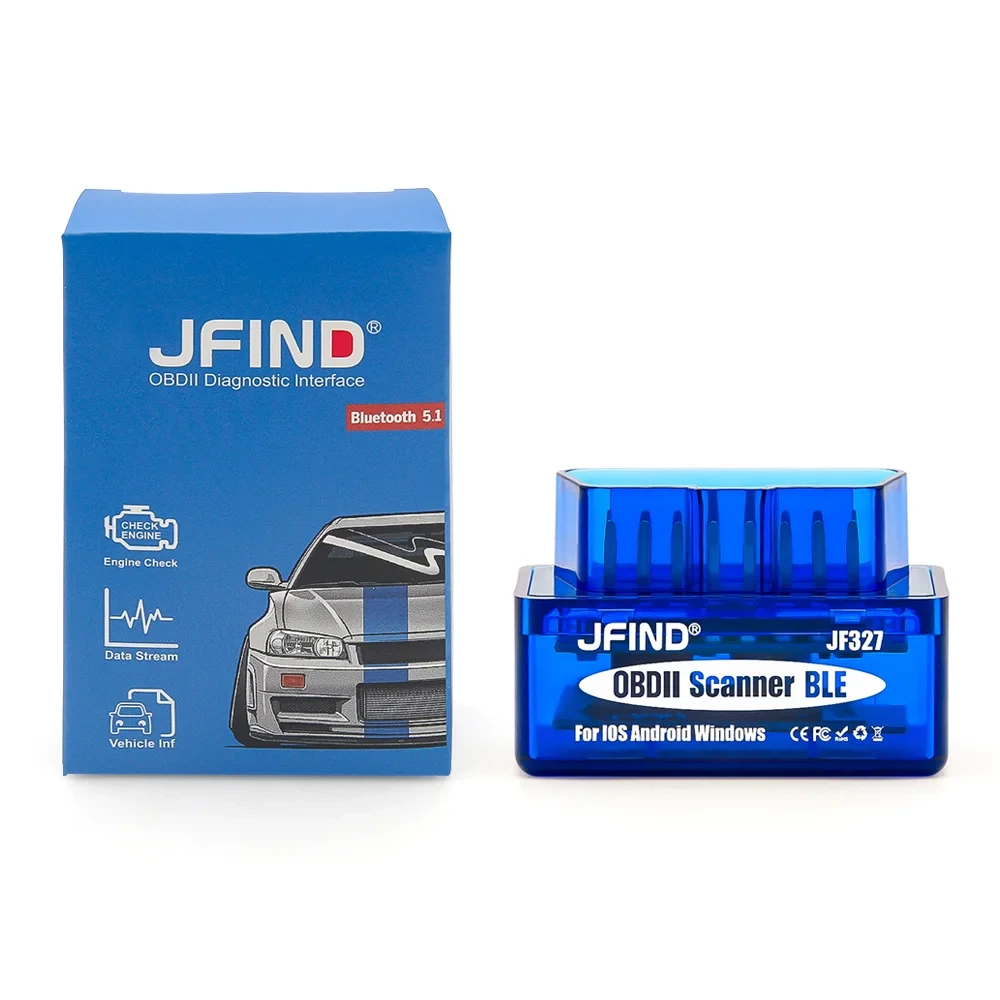 Автосканер JFIND JF327 ELM327 v1.5 OBD2 Bluetooth 5.1 чіп PIC18F25K80 для Android/iOs