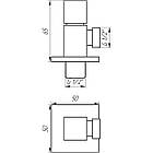Кран напівобертовий кутовий SOLOMON 1/2″х1/2″ CUBE 7078 ( 2 шт.), фото 6