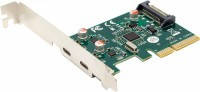 Контролер Frime PCI-E to 2 x TYPE-C (USB3.1) ASM1142 (ECF-PCIEtoUSB010.LP)