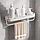 Полиця для ванної з тримачем для рушника TOWEL BAR LY-840, навісна, ABS-пластик, 41×12×6 см, без свердління, фото 3