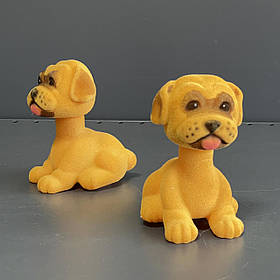 Собачка велика в автомобіль "З махаючою головою" руда подарунок