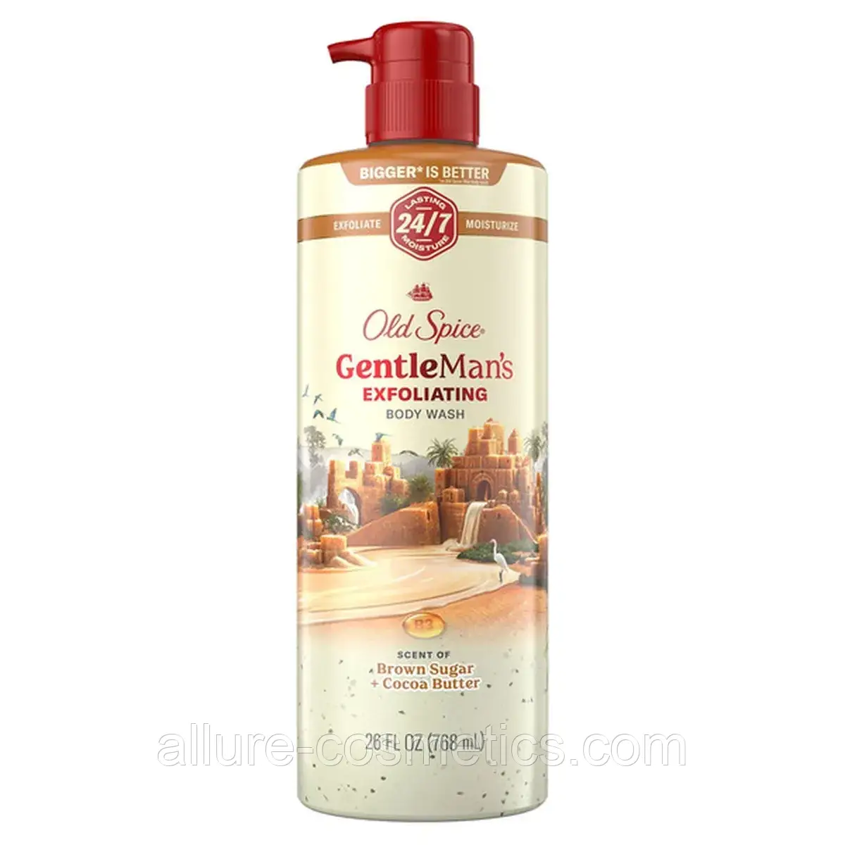 Відлущувальний Гель для душу Old Spice GentleMan's Body Exfoliating Wash Brown Sugar + Cocoa butter 768мл