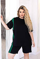 Костюм жіночий спортивний з лампасами великого розміру, фото 6