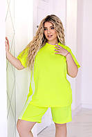 Костюм жіночий спортивний з лампасами великого розміру, фото 8