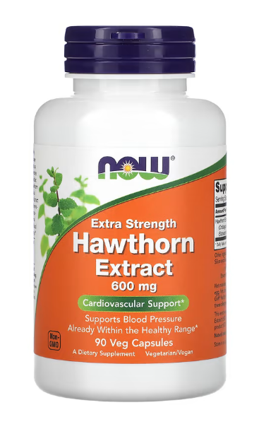 Now Hawthorn Extract Extra Strength 600 mg 90 Veg Caps