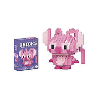 Конструктор OEM Bricks 3D Angel Lilo Stitch 6.5 см 197 деталей Рожевий (W2601-39)