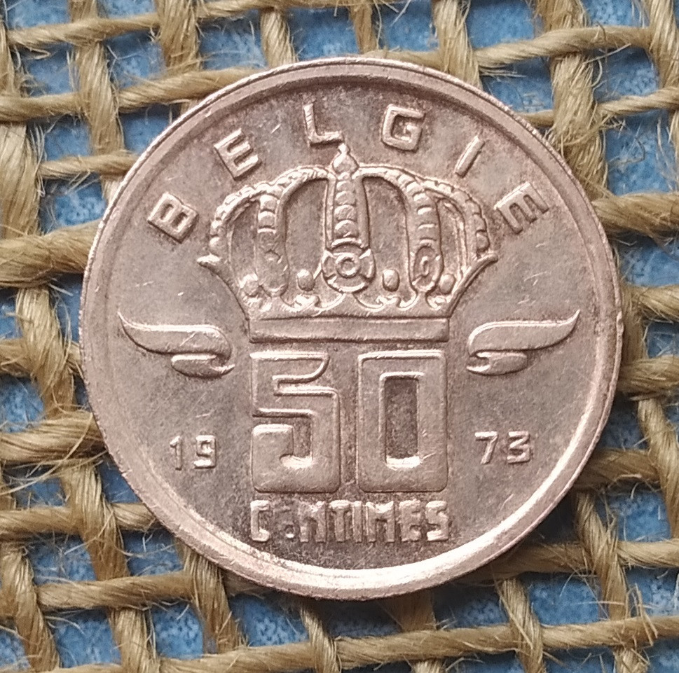 50 сантимiв 1973 року. Бельгiя