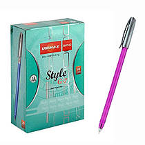 Ручка кулькова фіолетова 1 мм Unimax Style G7-3 одноразова 1500 метрів