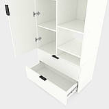 Шафа Home A001R 800х420х2300 ЛДСП Білий Сніг, фото 4