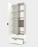 Шафа Home A001R 800х420х2300 ЛДСП Білий Сніг - Кашемір