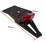 Універсальний 3в1 (стоп, габарит, поворотники) стоп-сигнал у крилі з підсвічуванням номер., фото 7