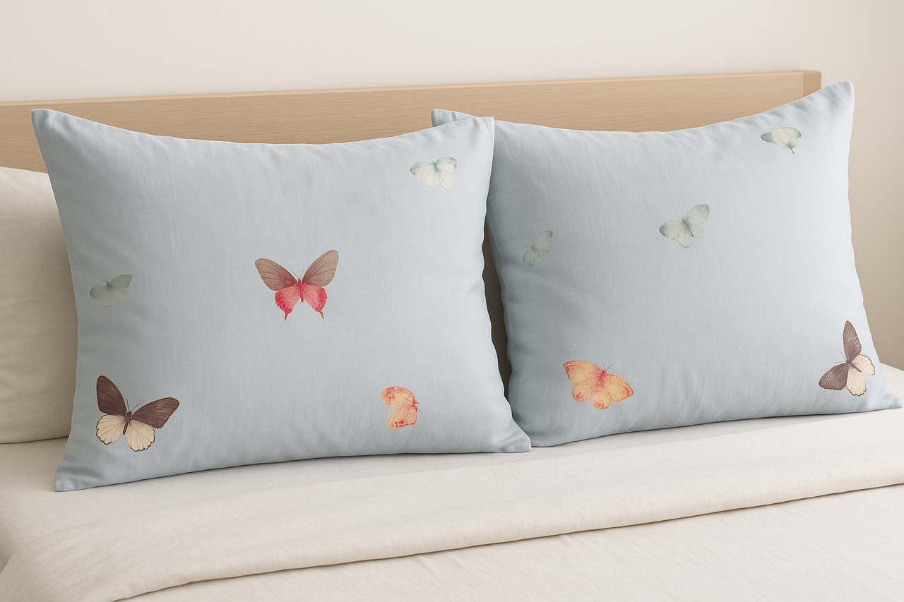 Наволочка (Бязь) "Бабочки" | 50х70 від 2х шт., фото 1
