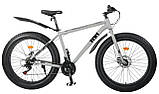 Алюмінієвий фетбайк 26/4.0 Zews Shimano позашляховик (fatbike) широкі колеса regid, фото 3