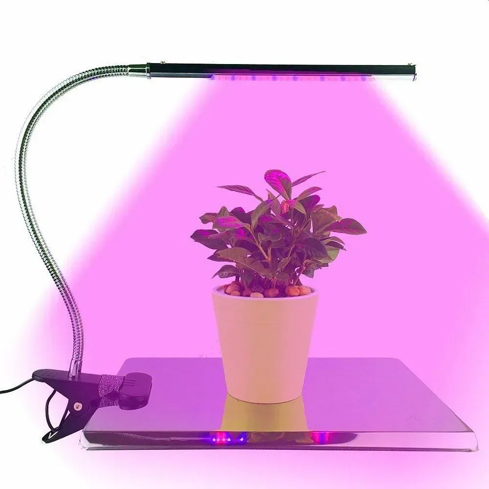 Ультрафіолетова фітолампа для рослин L1 (1 головка 15 W), від USB/світлодіодна гнучка лампа з таймером
