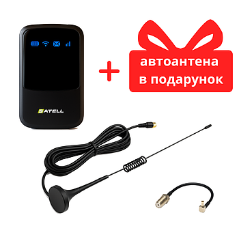 4G автокомплект WiFi роутер Satell F3000 Black + автомобільна антена 7 Дб