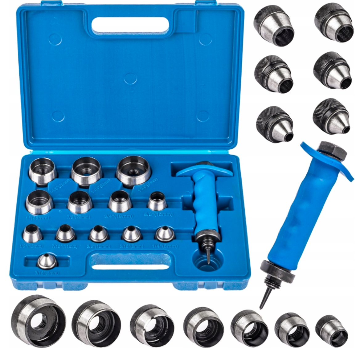 Набір сталевих пробійників для прокладок, гуми, параніту, шкіри Falon-tech FT3555, фото 1