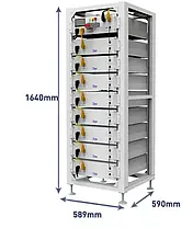 Стійка для високовольтної батареї Deye 3U-LRACK (8 батарей + BMS), фото 5