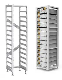 Стійка для високовольтної батареї Deye 3U-HRACK (12 батарей + BMS)