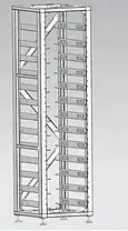 Стійка для батарей DEYE BOS-A 14-рівнів (BOS-A-Rack14), фото 6