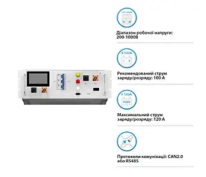 Блок BMS управління Deye BOS-G PRO 200-1000Vdc 120A (BOS-G-PDU-2), фото 4