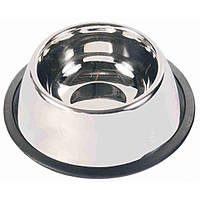 Металева миска для довгоухих собак Trixie на гумовій основі 900 мл / 25 см