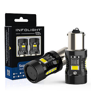 Комплект світлодіодних ламп Infolight P21W, BA15S (1156) Canbus Red