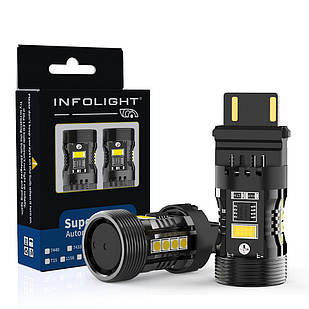 Комплект світлодіодних ламп Infolight P27/7W (3157) Canbus Red