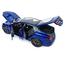 Машинка метал Tesla model S електрокар синя Тесла 1:24 відкр двері баг капот звук світло 17,5*7,5*5,5см (EL 64077), фото 6