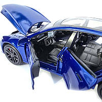 Машинка метал Tesla model S електрокар синя Тесла 1:24 відкр двері баг капот звук світло 17,5*7,5*5,5см (EL 64077), фото 8