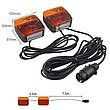Комплект задніх ліхтарів 12В для причепа з кабелем 7+2 м, 7-контактне підключення, 5 функцій світла, фото 7