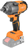 Гайковерт ударний Neo Tools Energy+ 18В безщітковий 2400об·хв 850Нм 1/2" 3 швидкості 1.8кг без АКБ та ЗП