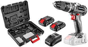 Шурупокрут-дриль акумуляторний GRAPHITE Energy+ 18В безщітковий 2х2А·год 58Нм 0-500·0-1700об·хв кейс ЗП 1.2кг