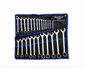 Набір комбінованих ключів на полотні 25 од. Mastiff 6-32 мм MFE63225