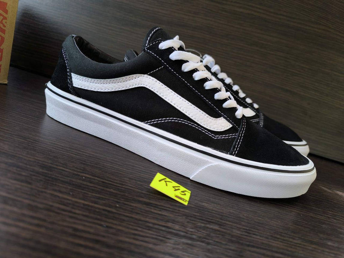 СКИДКА 45 р Чоловічі Ванси чорно-білі текстиль унісекс Кеди VANS Old Skool жіночі весна осінь, фото 1