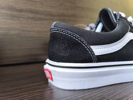 СКИДКА 45 р Чоловічі Ванси чорно-білі текстиль унісекс Кеди VANS Old Skool жіночі весна осінь, фото 5