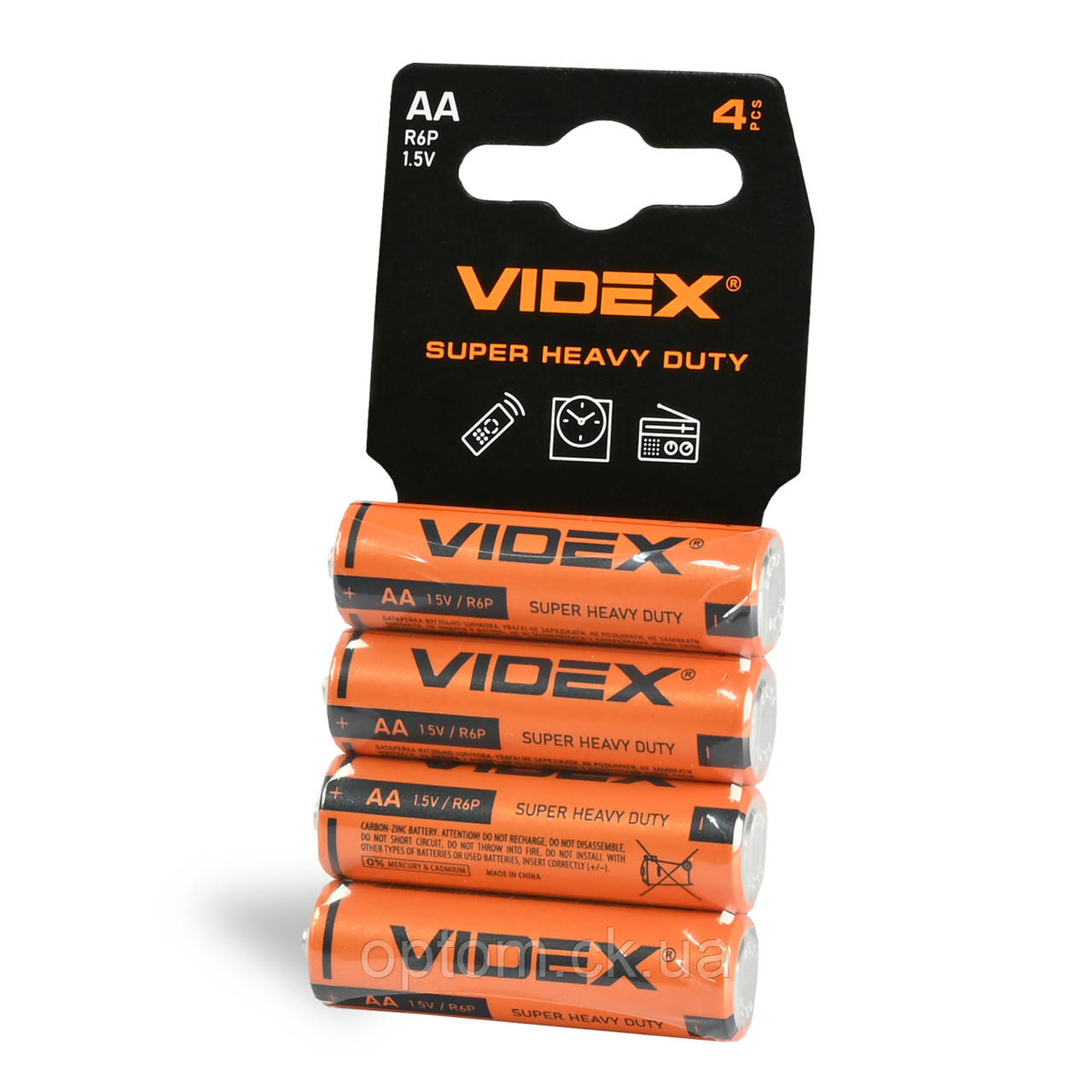 Батарейка Videx R6 (AA) CARD