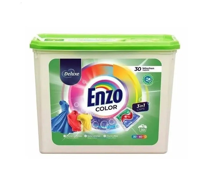 Капсули для прання Deluxe Enzo 3 в 1 Color 30 шт