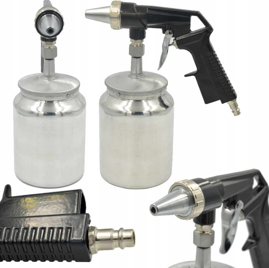 Пістолет піскоструйний Falon-tech FT1701 (пневматичний, з метал. бачком 1000 мл), фото 1