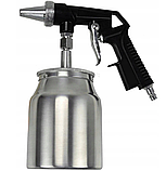 Пістолет піскоструйний Falon-tech FT1701 (пневматичний, з метал. бачком 1000 мл), фото 7