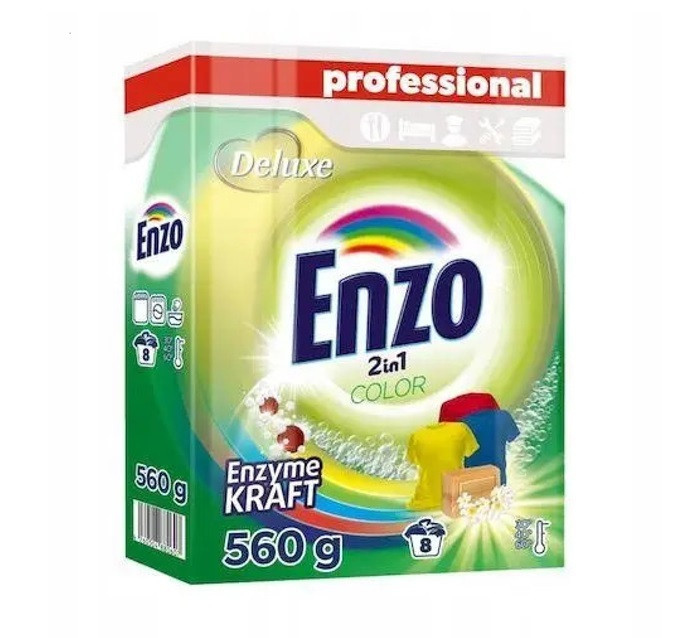 Пральний порошок Deluxe Enzo 2 в 1 Сolor 560 г 8 прань