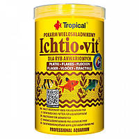 Сухий корм для акваріумних риб Tropical у пластівцях «Ichtio-Vit» 1 л (для всіх акваріумних риб)