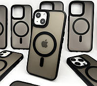 Чохол Magsafe на iPhone 14 бампер магсейф для айфон 14 чорний магнітний mag safe black matte