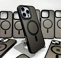 Чохол Magsafe на iPhone 14 PRO MAX бампер магсейф для айфон 14 Про Макс чорний магнітний black matte