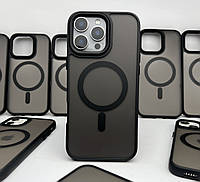 Чохол Magsafe на iPhone 15 PRO MAX бампер магсейф на айфон 15 Про Макс чорний магнітний black matte