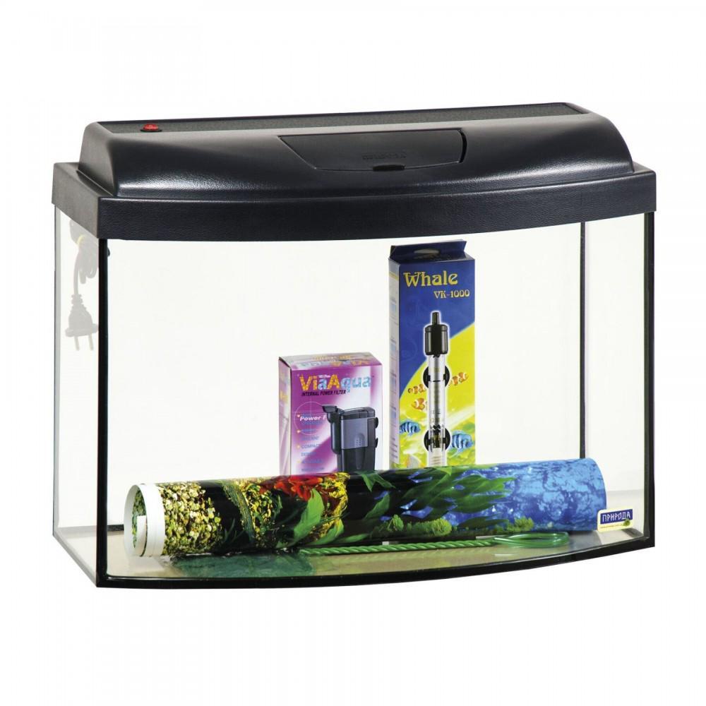 Аквариумный набор Природа «Скалярия Led» овальная 50х40х30 см (52 л), фото 1