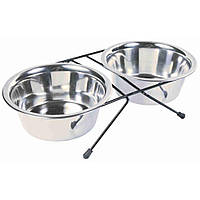 Миски металеві на підставці Trixie «Eat on Feet» 2 x 750 мл / 15 см