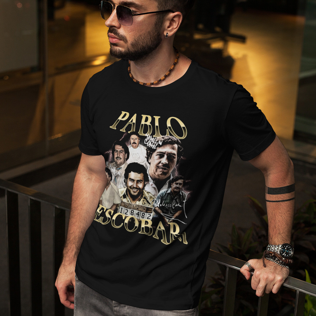 Футболка унісекс Narcos (Pablo Escobar 128482) XS чорний, фото 1